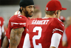 Quarterbacks Colin Kaepernick and Blaine Gabbert